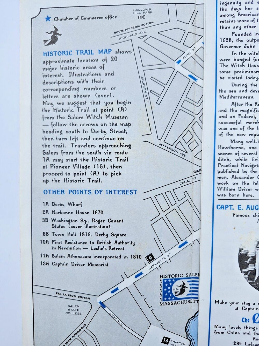 VTG 1976 Salem MA Bicentennial Brochure Ephemera Lot Witch Museum Map Maritime - Picture 16 of 16